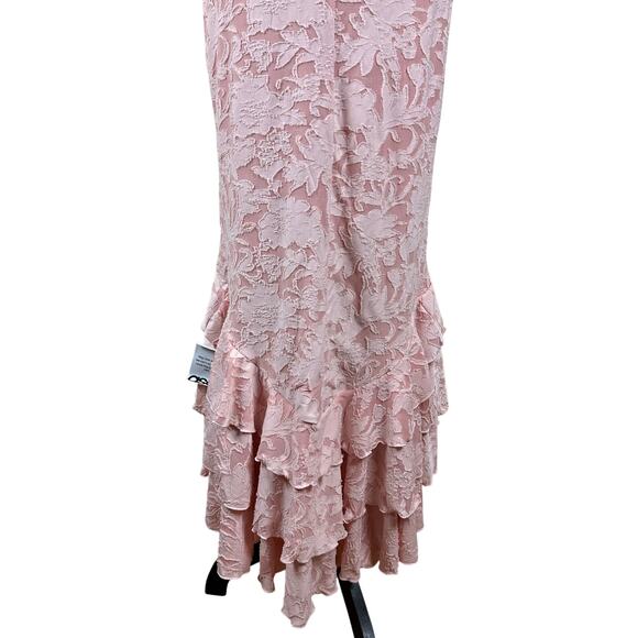 ASOS Pink Lace Halter Mermaid Dress High Low Formal Princess Fairy Prom 10 NWT - Picture 14 of 15